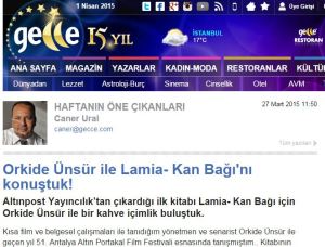 CANER URAL GECCE.COM Ekran Alıntısı