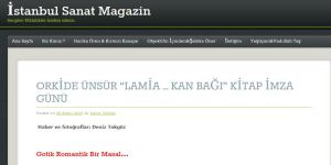İSTANBUL SANAT MAGAZİN Ekran Alıntısı